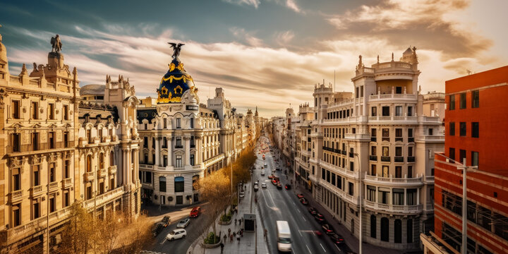 Aerial view of Madrid