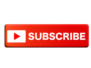 Fototapeta premium Red channel subscribe button icon illustration