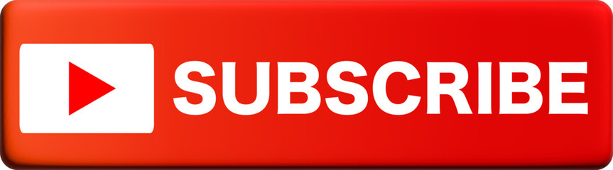 Red channel subscribe button icon illustration