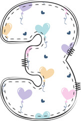 Font of Valentine Day Pastel