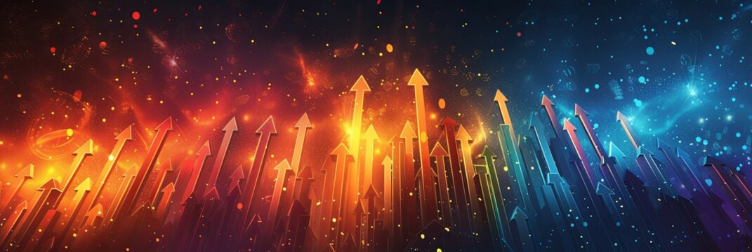 Abstract representation of stock market growth and investment