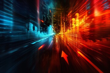 Abstract representation of stock market growth and investment