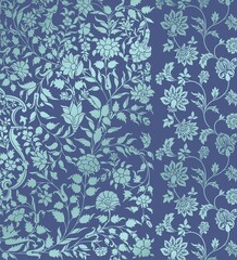 wedding card design, traditional paisley floral pattern , royal India	