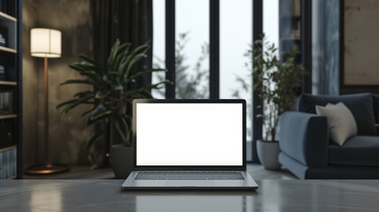 Fototapeta premium Laptop Computer Home Modern Interior Room Concept