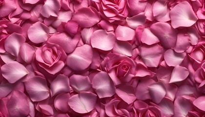 Fototapeta premium pink rose petals and roses background