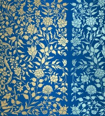 wedding card design, traditional paisley floral pattern , royal India	