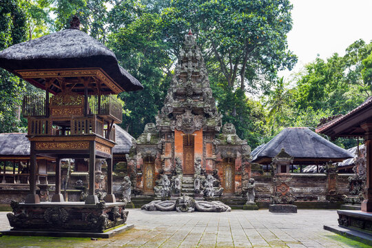 Pura Dalem Agung Padangtegal (Padangtegal Great Temple of Death) in the famous Monkey Forest in Ubud, Bali, Indonesia