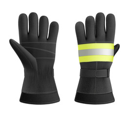 Professional work gloves. Protective gloves for builders and workers. Pair Welding Thick Heavy Gloves High Heat Proof , Fireplace Gloves. Hands Protector Fire Resistant Gloves. Realistic 3d vector