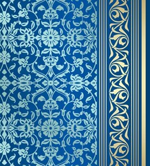 wedding card design, traditional paisley floral pattern , royal India	