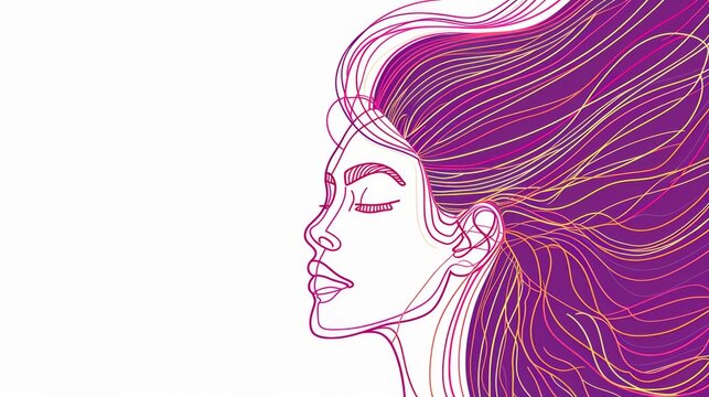 Generative AI image of International Women's Day Drawing Of Woman