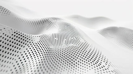 white background made of halftone dots and curved lines