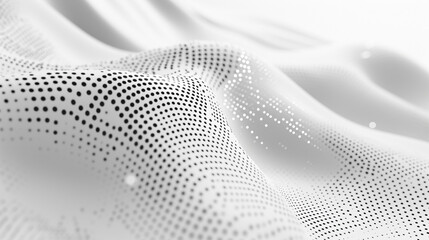 white background made of halftone dots and curved lines