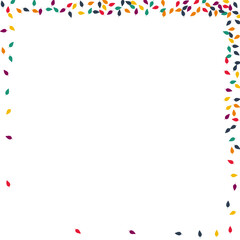 Autumn Foliage Vector White Background. Bright Leaf October Illustration. Autumn Confetti Backdrop. Colorful Confetti Pattern.