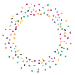 Colorful Leaf Vector White Background. Red Confetti Decoration Template. Poster Foliage Set. Orange Foliage Design.