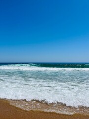 Seascape, ocean bay, blue horizon