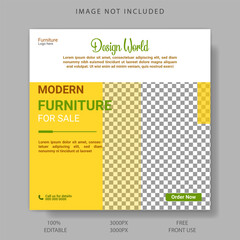 Modern social furniture banner design