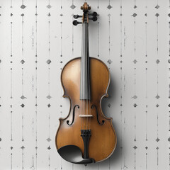 Fototapeta na wymiar violin string instrument classical music as background on a seamless tile, ai generated