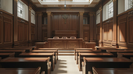 Empty courtroom or courtroom 

