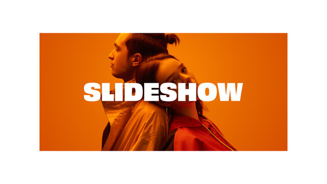 Slideshow | Contains 9 Media Placeholders, 3 Text Placeholders and 1 Logo Placeholder