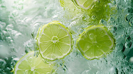 Lime mixed with soda is refreshing.