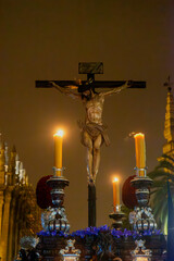 paso de cristo de la hermandad del Calvario de Sevilla en semana santa	