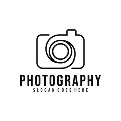 camera photography logo icon vector template