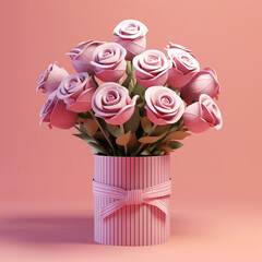 Beautiful pink rose bouquet