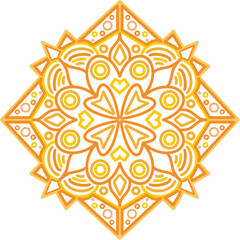 golden mandala indian design