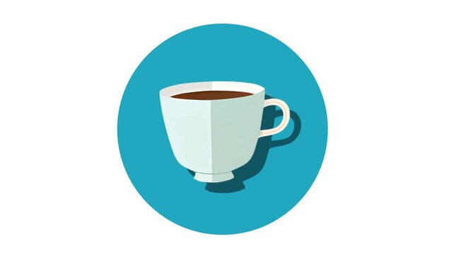 Tea Cup Icon of nice animated for your videos easy to use with Transparent Background