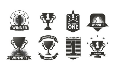 trophy and awards vector icon