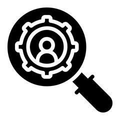 Obraz premium search glyph icon