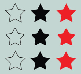 set of stars vector