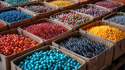 Fototapeta na wymiar Colorful bead market
