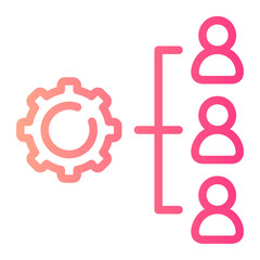 Obraz premium project management gradient icon