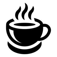 Coffee cup icon isolated on white background