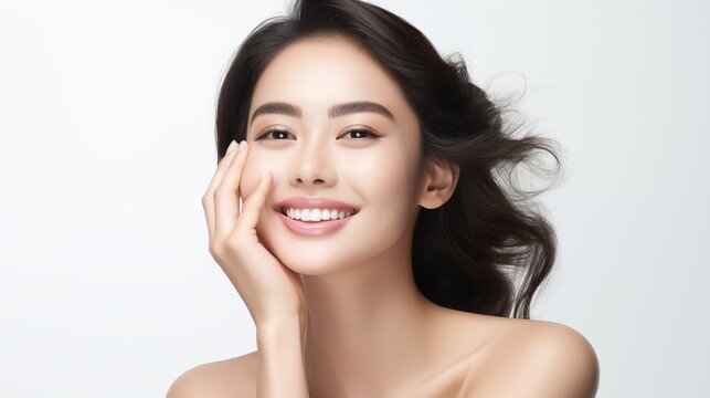 美容イメージの美しいアジア人女性