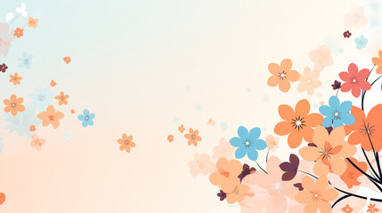 Flower and Background Illustration