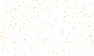 Doted and confetti golden glitter on transparent background. Shiny glittering dust. Gold glitter sparkle confetti that floats down falling
