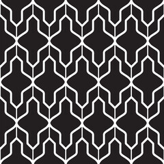 Abstract geometric seamless pattern. Black and white. Modern stylish texture. Vector background.