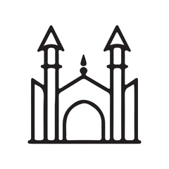 Islamic Mosque Icon, Art, logo