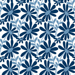 Seamless, pattern, flower, , Flower blue pattern, transparent background,