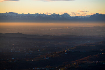 Italian Landscape of Friuli venezia Goiulia till Dolomites with Collio Wine making Region in the...