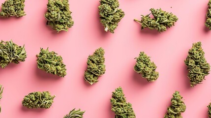 Cannabis Buds  Wallpaper Background - obrazy, fototapety, plakaty
