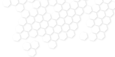 Abstract White Hexagonal Background. Luxury White Pattern. hexagon concept design abstract technology background.honeycomb white Background,geometric mesh cell texture.