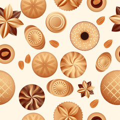 Cookies pattern for celebration of El-Fitr Islamic Feast