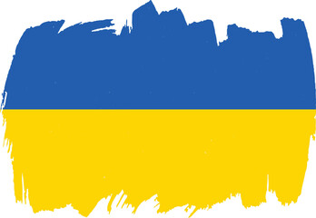 Ukraine flag, Brush strokes, Brush painted Ukraine flag on a white background, vector design