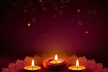 Illustration of Diwali festival Diya Lamp with rangoli Ai Generated Happy Diwali -  festival of lights tradition -  diwali diya with lighting in the background ai generated 