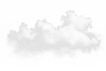 Foto op Aluminium realistic cloud fog overlay isolated on the transparent background © Natawut