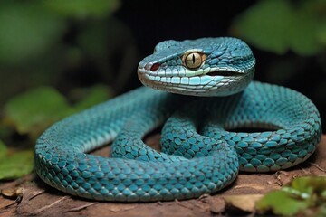 green snake on a tree