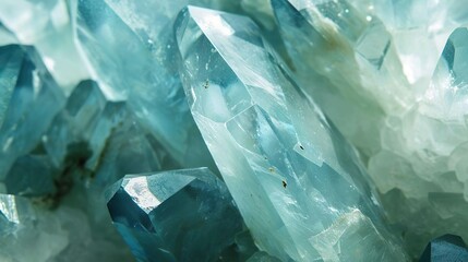 Obraz premium Gemstone Aquamarine Closeup, Wallpaper, background